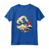 Lowchen Giapponese Kanagawa Wave Surf Cane leale Maglietta - Regalo per Proprietari di Cani - Arte Giapponese