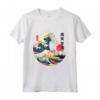 Lowchen Giapponese Kanagawa Wave Surf Cane leale Maglietta - Regalo per Proprietari di Cani - Arte Giapponese