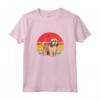 Lowchen Sunset Retro Dog Design Vintage Mamma Papà Bambini Maglietta - Regalo Unico per Proprietari di Lowchen - Ideale per Natale, Ringraziamento o San Valentino