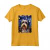 Lowchen - Dipinto con Cane Stellato e Notte Stellata Maglietta per Amanti di Cani - Regalo Carino per Natale o Compleanno