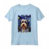 Lowchen - Dipinto con Cane Stellato e Notte Stellata Maglietta per Amanti di Cani - Regalo Carino per Natale o Compleanno