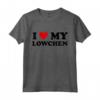 I Heart Dog Dad Mom - I Love Lowchen Maglietta per Amanti dei Cani - Divertente Abbigliamento per Regali e Feste