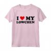 I Heart Dog Dad Mom - I Love Lowchen Maglietta per Amanti dei Cani - Divertente Abbigliamento per Regali e Feste