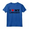 I Heart Dog Dad Mom - I Love Lowchen Maglietta per Amanti dei Cani - Divertente Abbigliamento per Regali e Feste