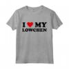 I Heart Dog Dad Mom - I Love Lowchen Maglietta per Amanti dei Cani - Divertente Abbigliamento per Regali e Feste
