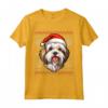 Lowchen Cappello di Babbo Natale divertente cane mamma papà Maglietta - Regalo per amanti dei cani - Ideale per Natale e Compleanni