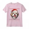 Lowchen Cappello di Babbo Natale divertente cane mamma papà Maglietta - Regalo per amanti dei cani - Ideale per Natale e Compleanni