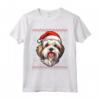 Lowchen Cappello di Babbo Natale divertente cane mamma papà Maglietta - Regalo per amanti dei cani - Ideale per Natale e Compleanni