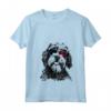 Donna Lowchen Dog 4 luglio America USA Bandiera Maglietta con Collo a V - Il Miglior Regalo per i Proprietari - Ideale per 4 luglio e Altre Festività