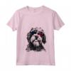 Donna Lowchen Dog 4 luglio America USA Bandiera Maglietta con Collo a V - Il Miglior Regalo per i Proprietari - Ideale per 4 luglio e Altre Festività