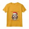 Lowchen Cappello di Babbo Natale divertente - Maglietta per amanti dei cani Lowchen con Collo a V - Ideale per Natale, Ringraziamento o Compleanni