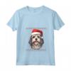 Lowchen Cappello di Babbo Natale divertente - Maglietta per amanti dei cani Lowchen con Collo a V - Ideale per Natale, Ringraziamento o Compleanni