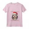 Lowchen Cappello di Babbo Natale divertente - Maglietta per amanti dei cani Lowchen con Collo a V - Ideale per Natale, Ringraziamento o Compleanni