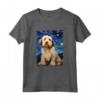 Lowchen - Dipinto con Cane Stellato e Notte Stellata Maglietta - Regalo Carino per Amanti di Lowchen - Ideale per Natale o Compleanno