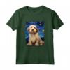 Lowchen - Dipinto con Cane Stellato e Notte Stellata Maglietta - Regalo Carino per Amanti di Lowchen - Ideale per Natale o Compleanno