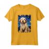 Lowchen - Dipinto con Cane Stellato e Notte Stellata Maglietta - Regalo Carino per Amanti di Lowchen - Ideale per Natale o Compleanno