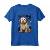 Lowchen - Dipinto con Cane Stellato e Notte Stellata Maglietta - Regalo Carino per Amanti di Lowchen - Ideale per Natale o Compleanno