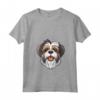 Donna Löwchen | Lowchen | Cartoon Artwork Maglietta con Collo a V - Ideale per gli Amanti dei Cani