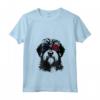 Donna Lowchen Dog 4 luglio America USA Bandiera Maglietta con Collo a V - Regalo per Proprietari di Cani - Ideale per Natale o Compleanni