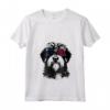 Donna Lowchen Dog 4 luglio America USA Bandiera Maglietta con Collo a V - Regalo per Proprietari di Cani - Ideale per Natale o Compleanni