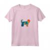 Donna Design Retrò Di Cani Löwchen Maglietta con Collo a V - Silhouette di Cane Vintage per Amanti dei Löwchen