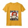 Donna Divertente Vintage Giapponese Dogzilla Lowchen - Maglietta con Collo a V per Amanti dei Cani - Regalo Divertente per Amici e Familiari