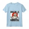 Donna Divertente Vintage Giapponese Dogzilla Lowchen - Maglietta con Collo a V per Amanti dei Cani - Regalo Divertente per Amici e Familiari