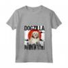 Donna Divertente Vintage Giapponese Dogzilla Lowchen - Maglietta con Collo a V per Amanti dei Cani - Regalo Divertente per Amici e Familiari