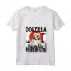 Donna Divertente Vintage Giapponese Dogzilla Lowchen - Maglietta con Collo a V per Amanti dei Cani - Regalo Divertente per Amici e Familiari
