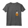 Donna Halloween Pocket Lowchen Scary Jack O Lanterna Maglietta con Collo a V - Ideale Regalo per Amanti dei Cani a Halloween