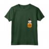 Donna Halloween Pocket Lowchen Scary Jack O Lanterna Maglietta con Collo a V - Ideale Regalo per Amanti dei Cani a Halloween