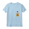 Donna Halloween Pocket Lowchen Scary Jack O Lanterna Maglietta con Collo a V - Ideale Regalo per Amanti dei Cani a Halloween