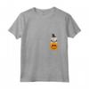 Donna Halloween Pocket Lowchen Scary Jack O Lanterna Maglietta con Collo a V - Ideale Regalo per Amanti dei Cani a Halloween