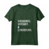 Donna Weekend Whisky e Lundehund Divertente - Maglietta con Collo a V per Amanti dei Lundehund Norvegesi