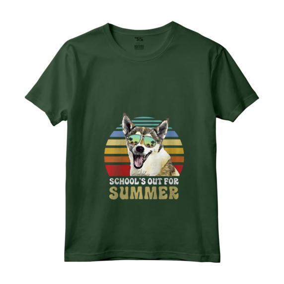 Donna Scuole fuori per l'estate - Insegnante di Cani Norvegesi Lundehund Maglietta Retro Vintage - Ultimo giorno di scuola Summer Vibe Abbigliamento