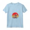 Lykoi Cat Sunset Retro Vintage Design Mamma Papà Bambini Maglietta con Collo a V - Regalo Unico per Amanti dei Gatti - Ideale per Natale e Compleanni