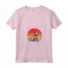 Lykoi Cat Sunset Retro Vintage Design Mamma Papà Bambini Maglietta con Collo a V - Regalo Unico per Amanti dei Gatti - Ideale per Natale e Compleanni