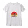 Lykoi Cat Sunset Retro Vintage Design Mamma Papà Bambini Maglietta con Collo a V - Regalo Unico per Amanti dei Gatti - Ideale per Natale e Compleanni