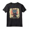 Samurai Lykoi Gatto giapponese Kawaii Ninja Cat Maglietta - Stile unico per gli amanti della moda giapponese e dei gatti