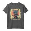 Samurai Lykoi Gatto giapponese Kawaii Ninja Cat Maglietta - Stile unico per gli amanti della moda giapponese e dei gatti