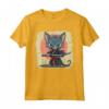 Samurai Lykoi Gatto giapponese Kawaii Ninja Cat Maglietta - Stile unico per gli amanti della moda giapponese e dei gatti