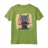 Samurai Lykoi Gatto giapponese Kawaii Ninja Cat Maglietta - Stile unico per gli amanti della moda giapponese e dei gatti