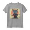 Samurai Lykoi Gatto giapponese Kawaii Ninja Cat Maglietta - Stile unico per gli amanti della moda giapponese e dei gatti