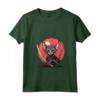 Donna Samurai Lykoi Gatto giapponese Kawaii Ninja Cat Maglietta con Collo a V - Design Unico per Appassionati di Gatti e Cultura Giapponese