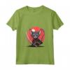 Donna Samurai Lykoi Gatto giapponese Kawaii Ninja Cat Maglietta con Collo a V - Design Unico per Appassionati di Gatti e Cultura Giapponese