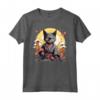 Gatto Giapponese Ninja Kawaii Lykoi Cat Samurai Maglietta - Design Unico e Misterioso per Appassionati di Gatti e Cultura Giapponese
