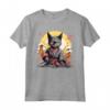Gatto Giapponese Ninja Kawaii Lykoi Cat Samurai Maglietta - Design Unico e Misterioso per Appassionati di Gatti e Cultura Giapponese