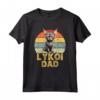 Lykoi Cat Dad - Retro Vintage Funny Cats My Cardio Maglietta - Regalo per Amanti dei Gatti
