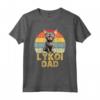 Lykoi Cat Dad - Retro Vintage Funny Cats My Cardio Maglietta - Regalo per Amanti dei Gatti