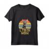 Lykoi Cat Mom - Retro Vintage Funny Cats - Maglietta con Collo a V per Amanti dei Gatti - Regalo Compleanno Natale